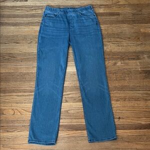 Women’s Lands’ End Starfish High Rise Knit Denim Straight Jeans/Leggings